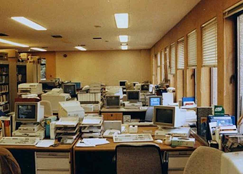 Офисное пространство в 1980-1990х